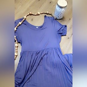 XL AUSELILY Women Short Sleeve Long Maxi Dress with Pockets